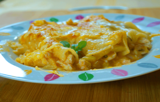 Csirkés-cukkinis cannelloni recept