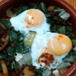 Mángold krumplival recept