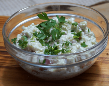 Kéksajtos karfiolrizottó recept